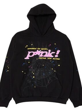 2021 Sp5der P*nk Hoodie 'Black'